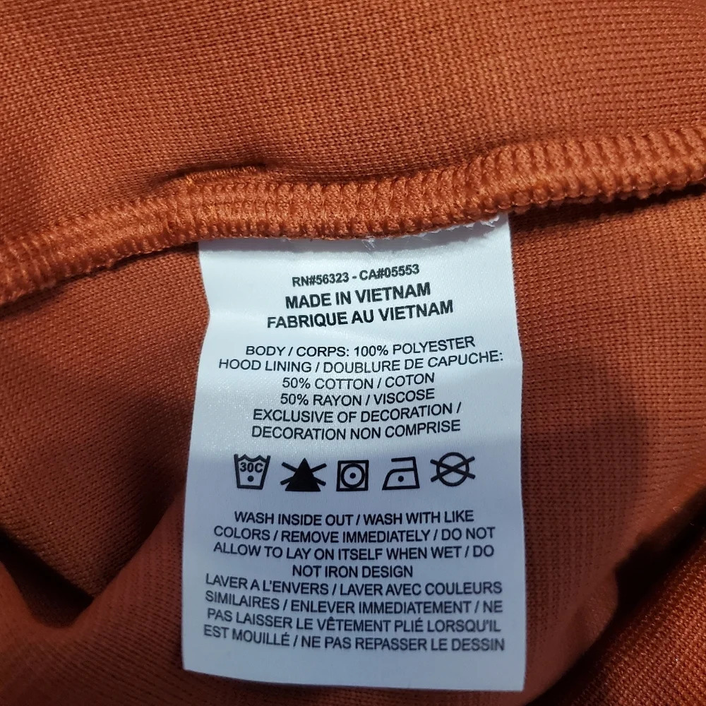 NWT Nike Women's Sportswear Rugged Orange Fleece Hoodie Sweatshirt XL - Picture 9 of 9